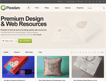 Tablet Screenshot of pixeden.com